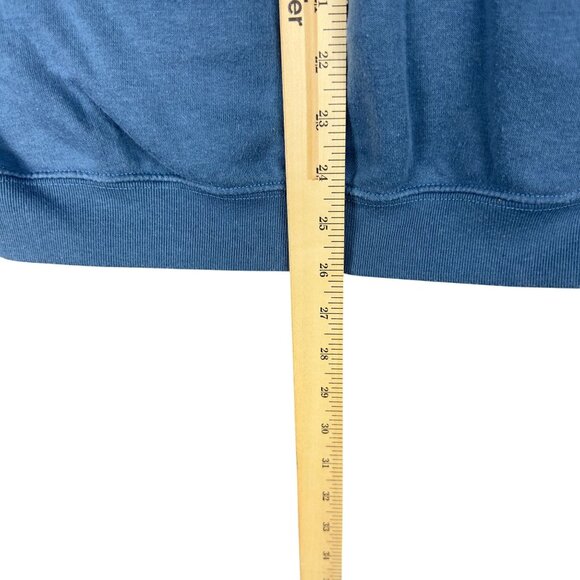 Vintage Blair Sweatshirt Women M Blue Nordic Fleece Pullover Flower Embroidered - Picture 8 of 9